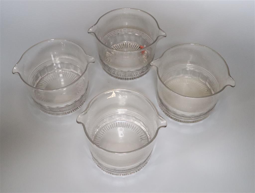 Four 19th century wine glass coolers